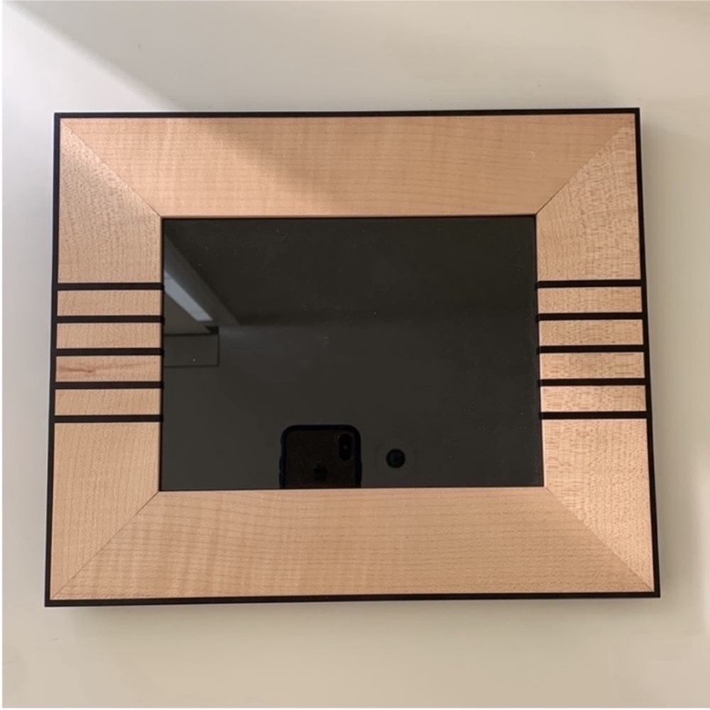 Erica Blond Wood Black Accents Modern Picture Frame